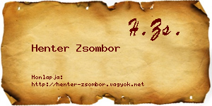 Henter Zsombor névjegykártya